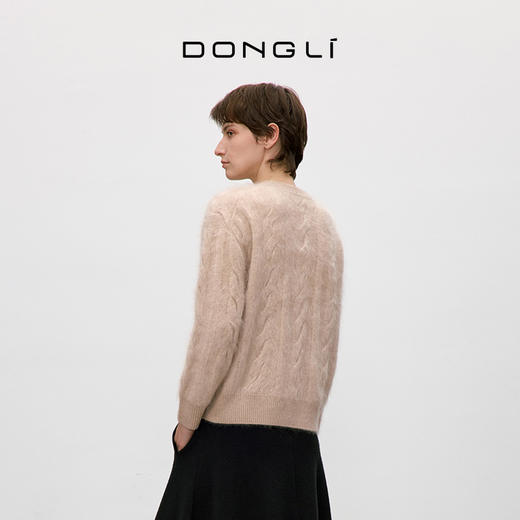 东黎 • 你本珍贵 拉毛女士秋季绞花圆领套衫 5380 商品图4