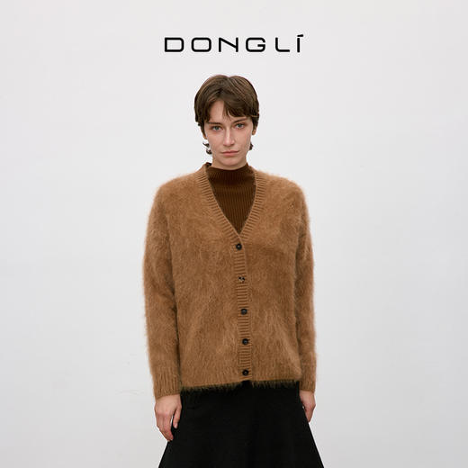 东黎 • 你本珍贵 山羊绒女士秋季拉毛V领开衫 5412 商品图6