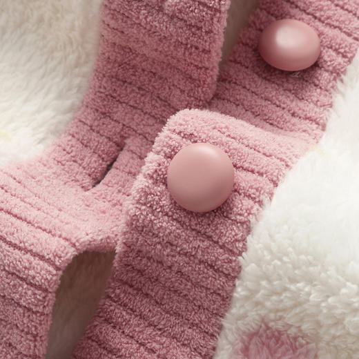 芬腾新款女士睡衣秋冬款珊瑚绒加绒加厚保暖连帽长袖睡裙家居服 商品图3