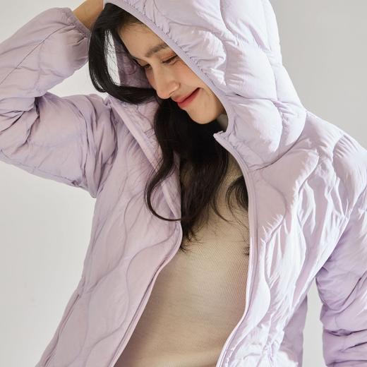 「高货sh」全新升级【铂金会员330/天猫449/差价119】(01703)洛诗琳轻薄90白鸭绒羽绒服2025冬季时尚休闲连帽保暖外套 商品图3