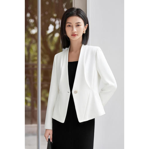 米思阳2026春季新款经典通勤质感西装垂顺舒适显瘦正装外套女3480 商品图2
