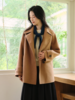 黄金年代 静奢驼绒羊毛混纺单排扣大衣FCF3OVC017 商品缩略图0