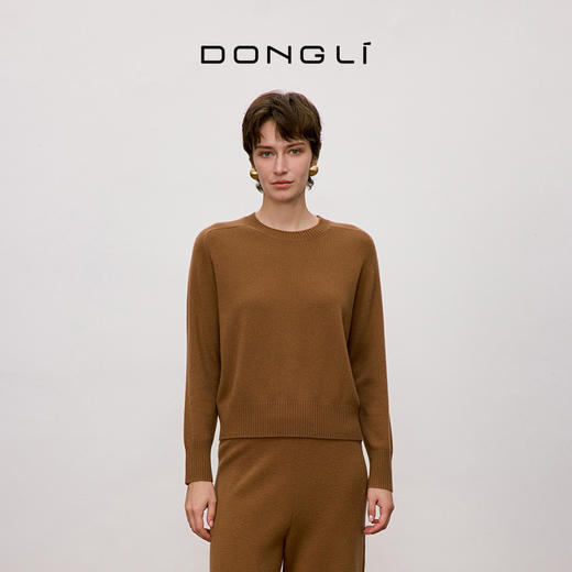 东黎 • 你本珍贵 小山羊绒女士秋季圆领套衫 5378 商品图8