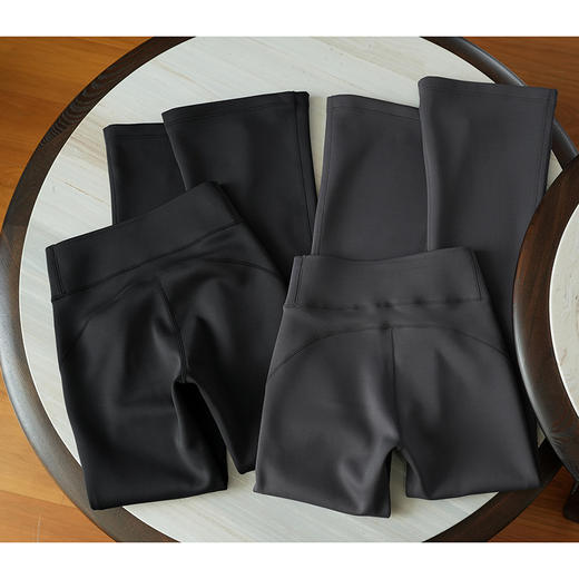 官网399！·蕉家秋冬高弹修身百搭加绒保暖裤瑜伽裤 高腰收腹提臀喇叭裤空气层遮肉显瘦女 穿出超模腿 商品图4