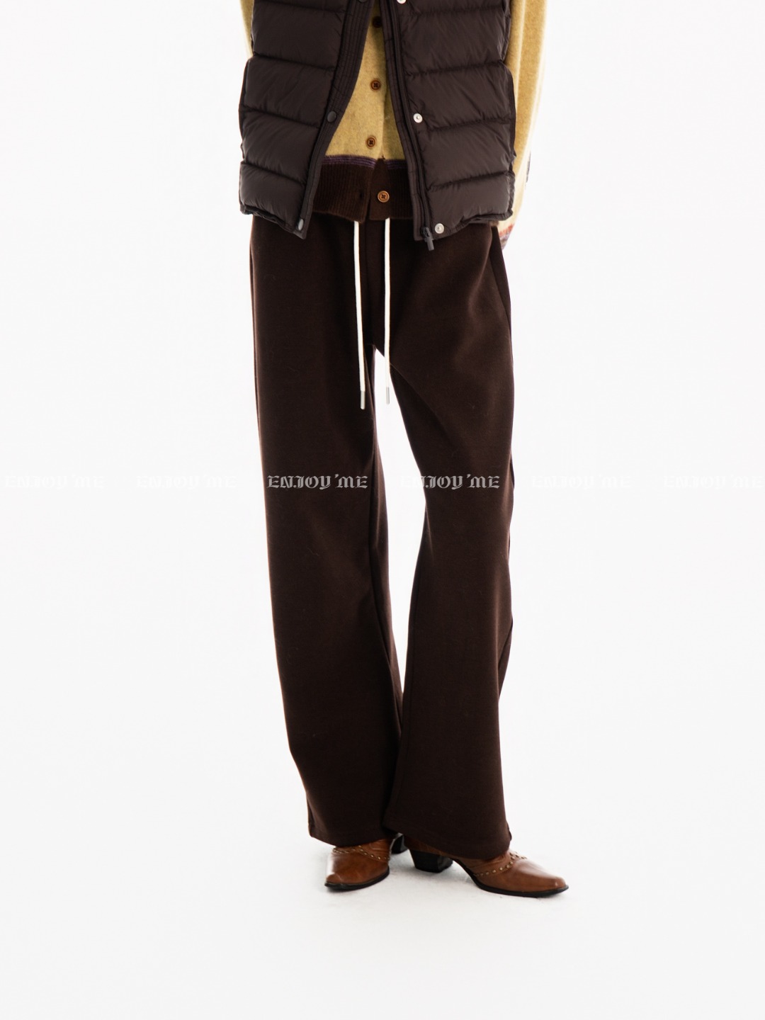【门店同款】ENJOY冬季抽绳弯刀裤 167743201