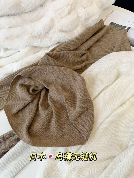 ri本岛精一线成衣 100% 羊毛鱼骨纹保暖打底衫,现货 商品图5