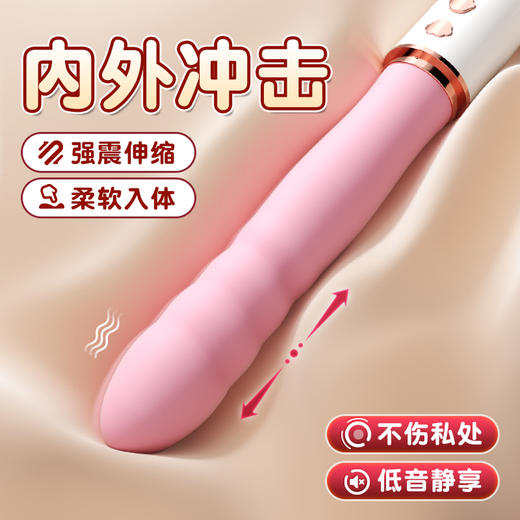 【女用器具】谜姬 布丁熊炮机伸缩吮吸加温震动棒 商品图2