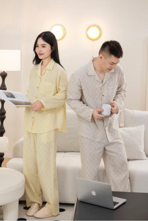 👏 【格调家·巴洛克风长袖情侣款家居服套装】 松弛作家的睡衣，温润不燥 🥳软过羊绒🐑的棉双层纱，全网纱布类鼻祖👴最高品质尘埃价❣️可货比100家亲身感受‼️ 商品图1