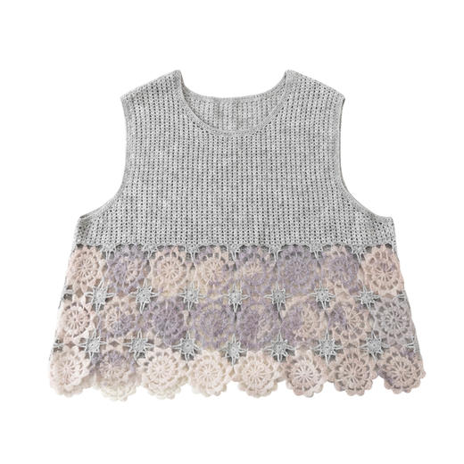 苏苏姐家暮烟背心手工DIY毛衣编织钩针毛线团上衣马海毛材料包 商品图4