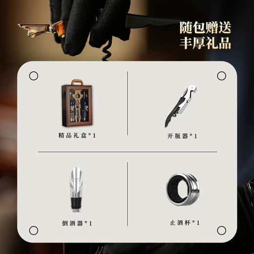 疯抢中！！【前500名买6瓶装送电动开瓶器+3个手提礼袋】【法国波尔多AOP飞马大金奖干红】16%vol 高端手提木盒/大礼盒+送海马刀/倒酒器/防倒流环 商品图14