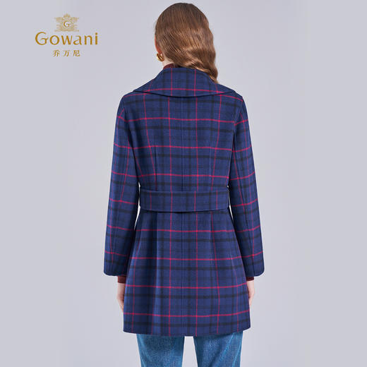 乔万尼冬季新品绵羊毛大衣收腰复古设计EI4A535 商品图4