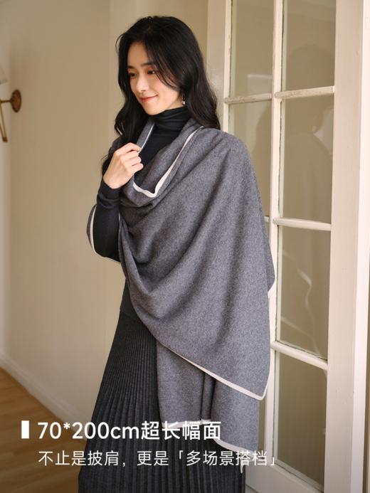 法式老钱 羊毛羊绒混纺百搭斗篷披肩FCF3SAF091 商品图2