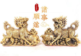 铜麒麟摆件