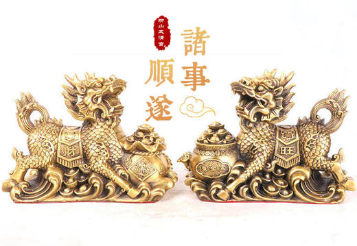 铜麒麟摆件 商品图0