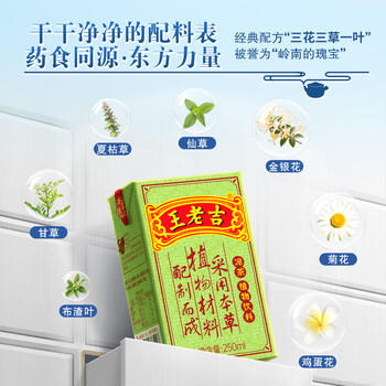 王老吉凉茶250ml*24盒绿盒装 植物草本降火饮料 送礼装 （新老随机发） 商品图7