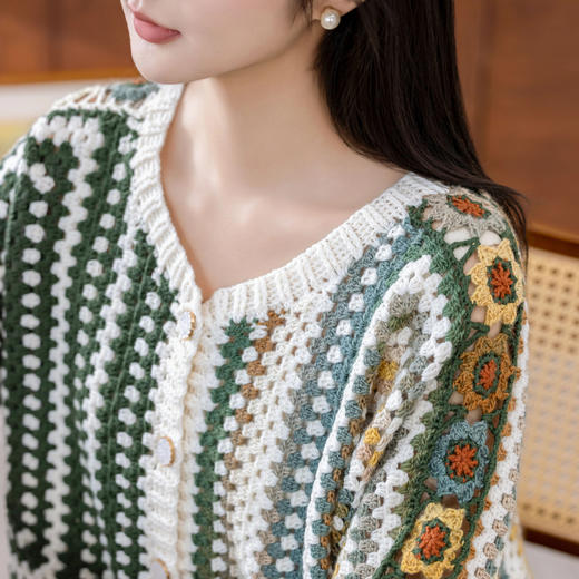 苏苏姐家简葵开衫手工diy钩针编织羊毛线外套毛线团上衣材料包 商品图3