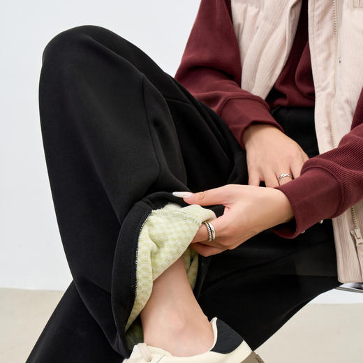 【双十一 特厚莫代尔】2025新款莫代尔加绒提花云柔大码直筒阔腿垂感休闲裤子！ 商品图0