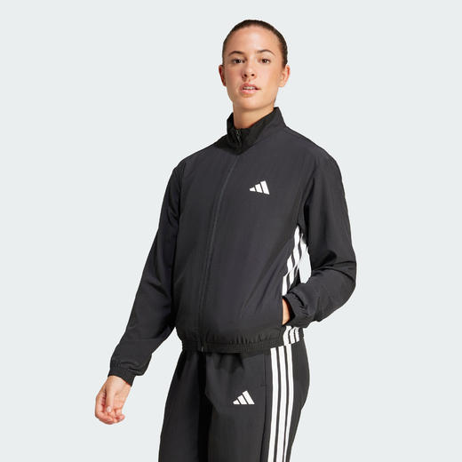 Adidas阿迪达斯ESSENTIALS WARM-UP JACKET女子训练速干运动健身梭织夹克外套JD6539 商品图0