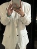 男士春夏季修身单排单扣纯色亚麻混纺西装新休闲西服（有瑕疵版本，介意勿拍） 商品缩略图7