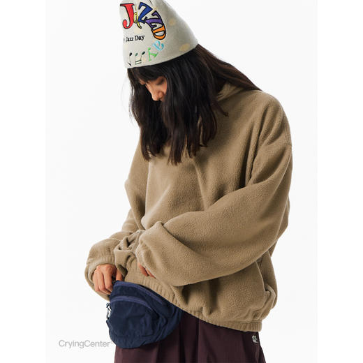 CryingCenter立领摇粒绒宽松户外重磅抓绒套头卫衣男女款哭喊中心 商品图2