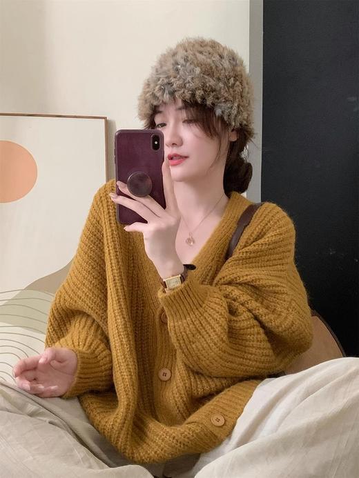 【YW】无忧购【甄选】外穿温柔风慵懒风设计感针织开衫外套上衣2214（现货发） 商品图5