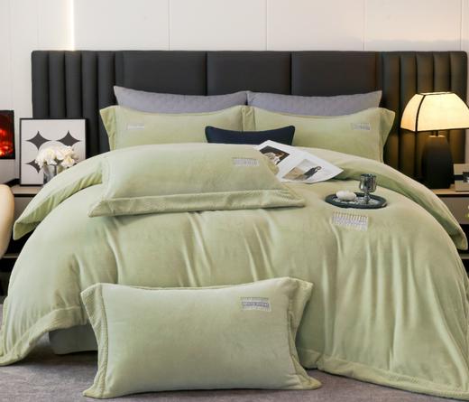 甄选冬季加厚保暖轻奢刺绣艾伦牛奶绒床上用品四件套G117800036 商品图2