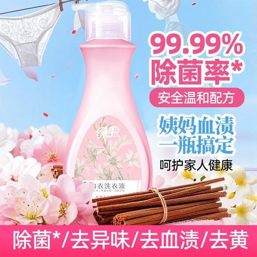 绿伞内衣洗衣液500g瓶装专业去污，洁净无残留 商品图9