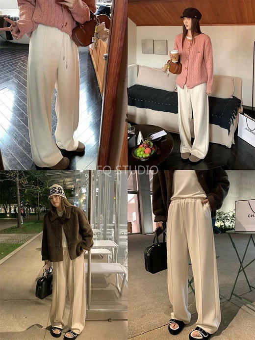 【双面绒蚕丝羊毛云朵糯米裤】625g双面绒绵羊毛十桑蚕丝混纺 软软糯糯的 上身暖得能出汗!出门穿它不用裹成熊,还软乎乎的! 商品图2