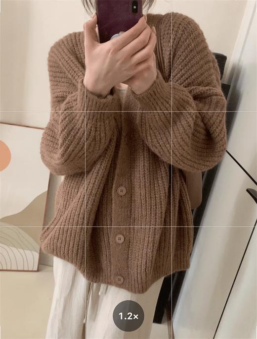 【YW】无忧购【甄选】外穿温柔风慵懒风设计感针织开衫外套上衣2214（现货发） 商品图6