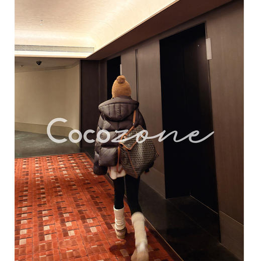 COCO ZONE 刘 一一 “初雪”90白鹅绒拉链连帽鹅绒服 CD2A2754 商品图4