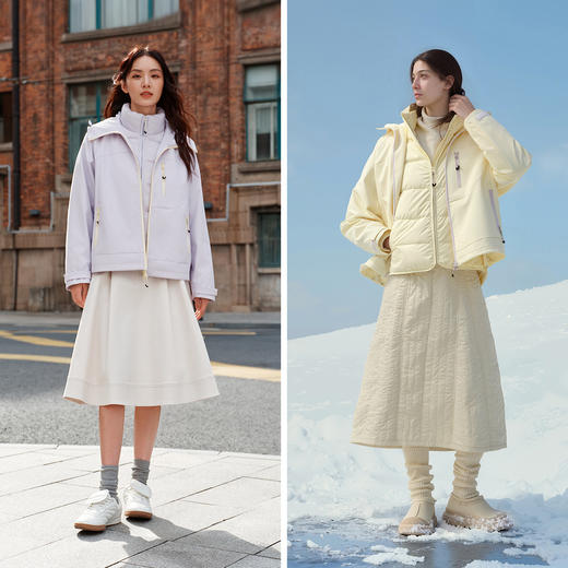 都市护身服|森马羽绒服女冬季90绒子三防防风2025新款潮流两件套 商品图4