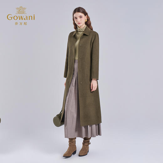 【羊绒】乔万尼绵羊毛羊绒中长款毛呢外套新品收腰经典EF4A151 商品图3