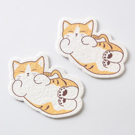 可爱卡通洗碗海绵擦锅具餐具木浆海绵 柴犬橘猫 商品图0