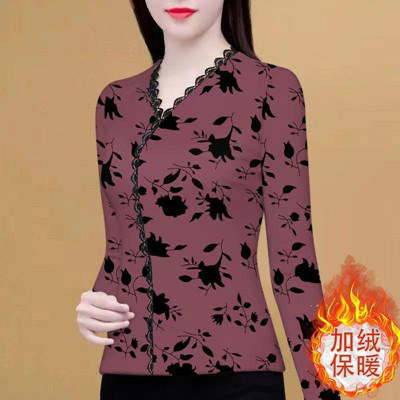 KQL B41N6379一体双面德绒半高领打底衫修身时尚保暖上衣 商品图1