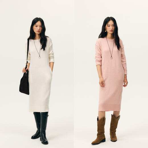 HeyDress羊毛针织直筒宽松连衣裙 商品图1