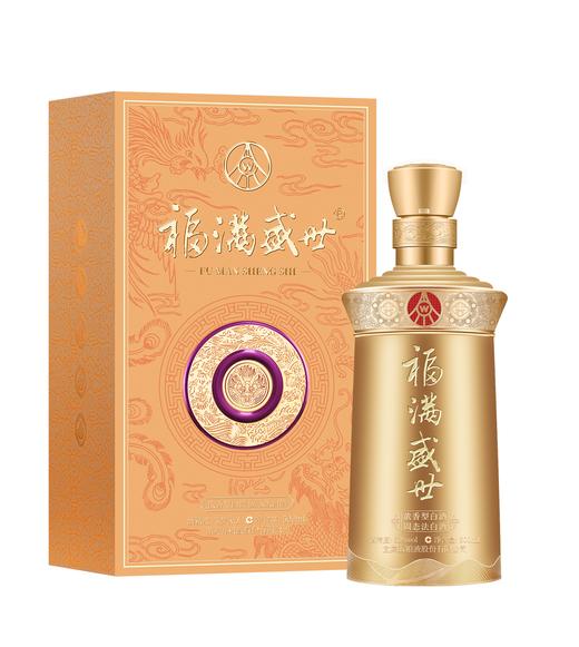 【宴请礼赠】五粮液 福满盛世·金樽福 浓香型白酒  52度 500ml单瓶 500ml*6原箱 商品图0