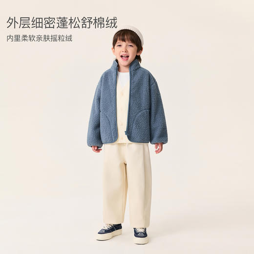 马克珍妮男童亲肤软糯摇粒绒外套2025年秋冬新款551377 商品图2