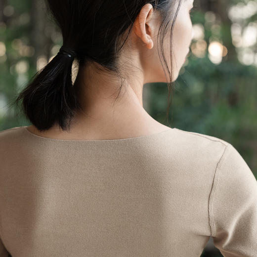 靴下物德绒保暖内衣女无痕大圆领秋衣秋裤女双面磨绒蓄热打底 商品图2