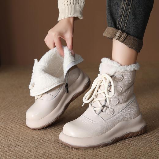 FR 85823雪地靴保暖羊羔毛防滑不累脚马丁靴 商品图1