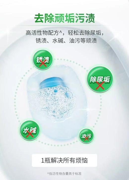 绿伞强力厕洁500g马桶清洁剂除臭去味高效清洁 商品图13