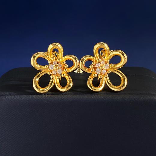 YS06-梵克雅宝 花卉设计18K金耳环（XK） 商品图5
