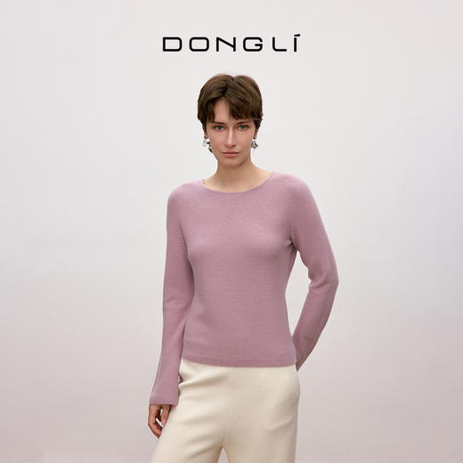 东黎 • 你本珍贵 山羊绒女士秋季圆领珍珠扣套衫 5377 商品图11