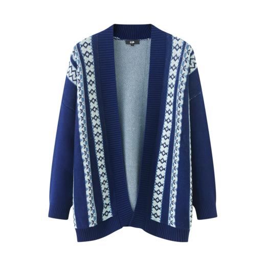 【TA山藏语】女士长款针织开衫 藏式条纹花色 商品图3