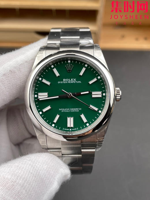 VS劳力士蚝式恒动41系列124300 VS恒动41mm 牛油果绿 VS恒动41绿盘 板链 丹东3230机 904L钢 男士腕表 商品图2