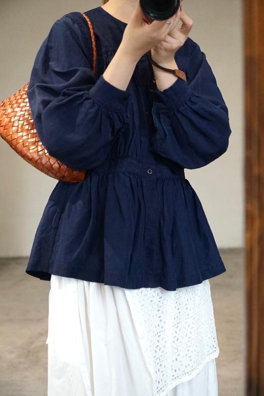 outil 苎麻混纺手工染褶皱收腰衬衫 商品图4