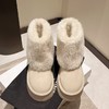 2025秋冬牛皮新款雪地靴厚底圆头毛毛裤脚靴矮子乐休闲百搭女雪地靴 商品缩略图6