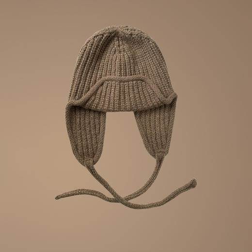 显脸小纯色系带针织毛线韩版出片神器飞行帽保暖护耳学生雷锋帽 商品图7