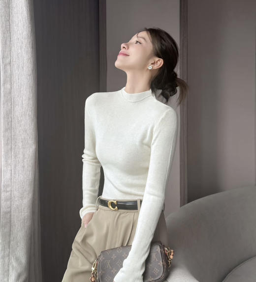 小禾同款半高领无缝毛衣羊毛衫110304 商品图2