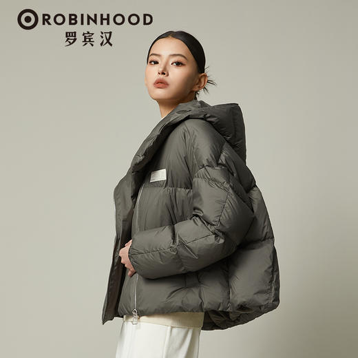 【设计师专柜】ROBINHOOD云感泡芙短款羽绒服连帽百搭-R238Y5950 商品图2