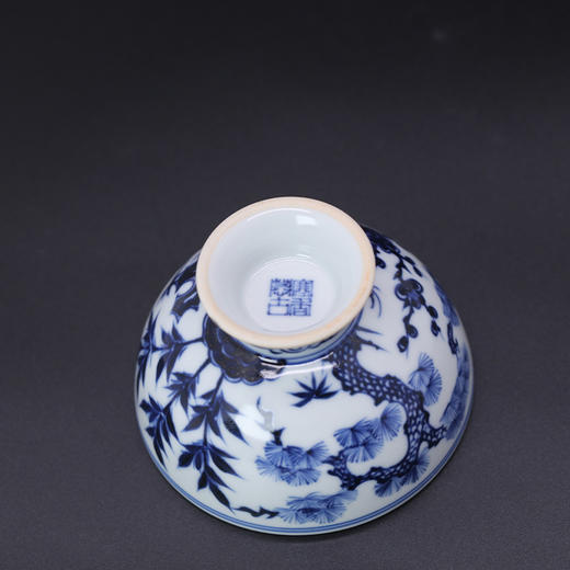 寒香瑾现元青花君傲岁寒高足杯 商品图2